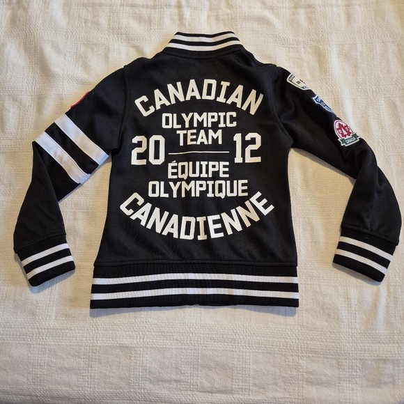 Hudson's Bay girls 7/8 black and white 2012 Olympic jacket EUC - Picture 5 of 7